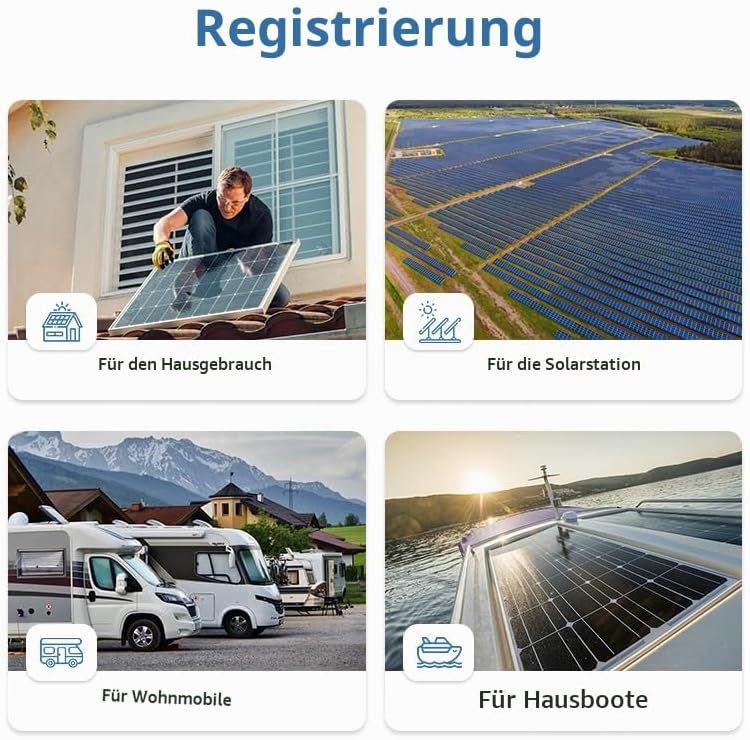 Anern 1000W Hybrid Wechselrichter Solar 12V DC auf 220V/230V AC mit 80A MPPT Solarregler Max. PV-Ein