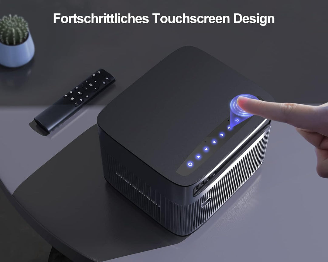 【Autofokus/Trapezkorrektur】 Beamer, 15000 Lumen WiFi Bluetooth Beamer Full HD 1080P, Heimkino Video