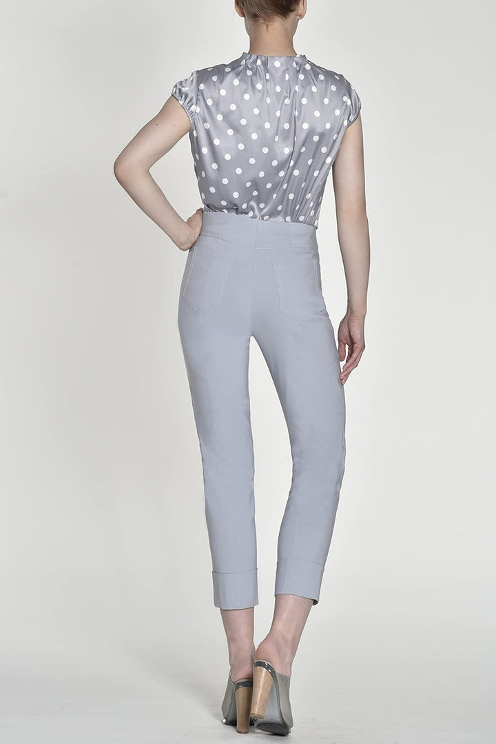 Robell Style BELLA09-7/8 Stoffhose Damen high Waist - Damenhose Power Stretch - Bengaline Stoff Hose
