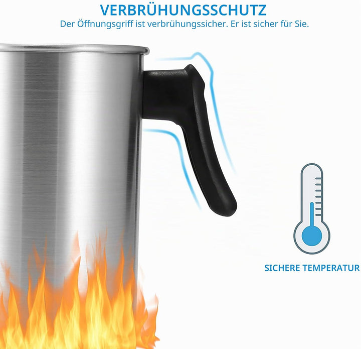 Edelstahl Kerzenschmelztopf, 2.6L Kochtopf für Kerzen Wachs Mit Hitzebeständigem Griff, Giesstopf zu