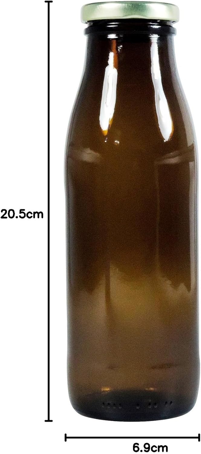Viva-Haushaltswaren Gabriele Hesse e.K. Milchflaschen mit Schraubverschluss 8x 500ml, Saftflasche zu