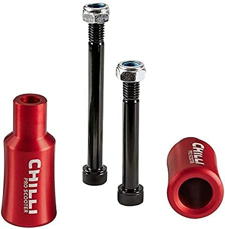 Chilli Pro Scooter Barrel Stunt-Scooter Pegs Tret Roller Grind Stangen mit Achsen + Fantic26 Sticker