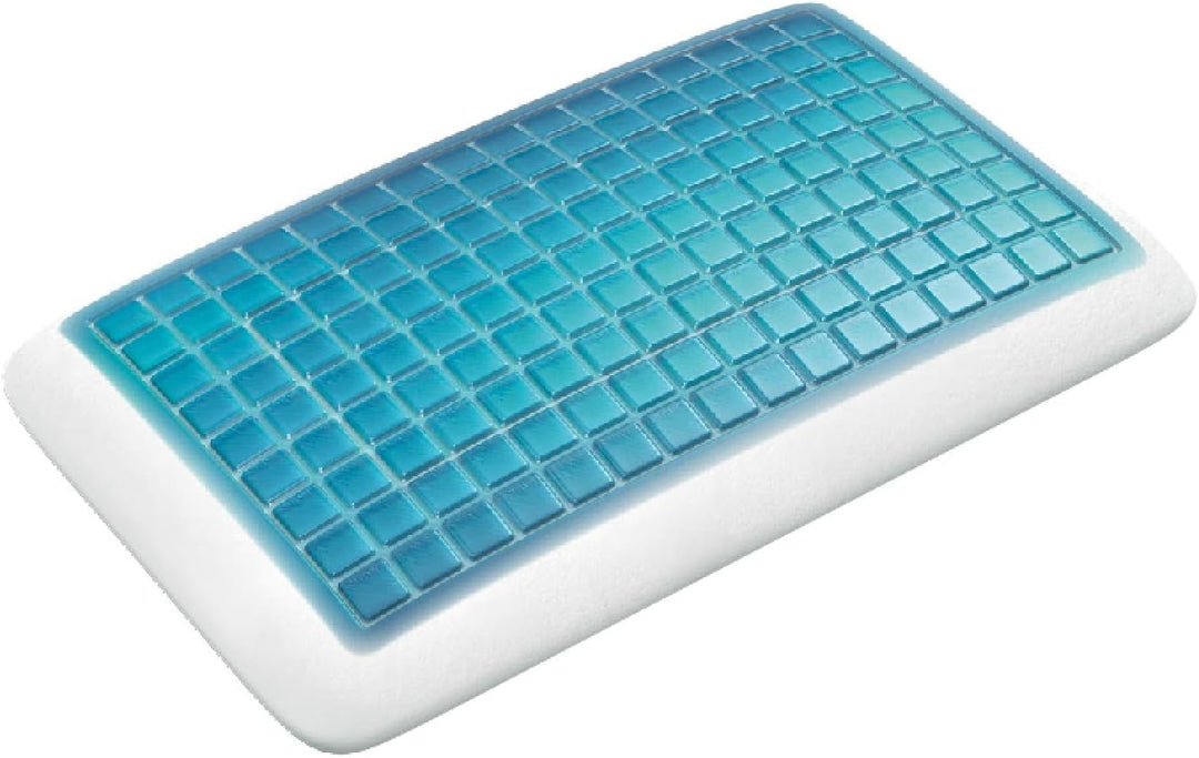 Technogel Pixel Deluxe Nackenstützkissen Gel Kissen (66 cm x 40 cm, 9), TG-PIL-ED09, Weiss, 60x40x9,