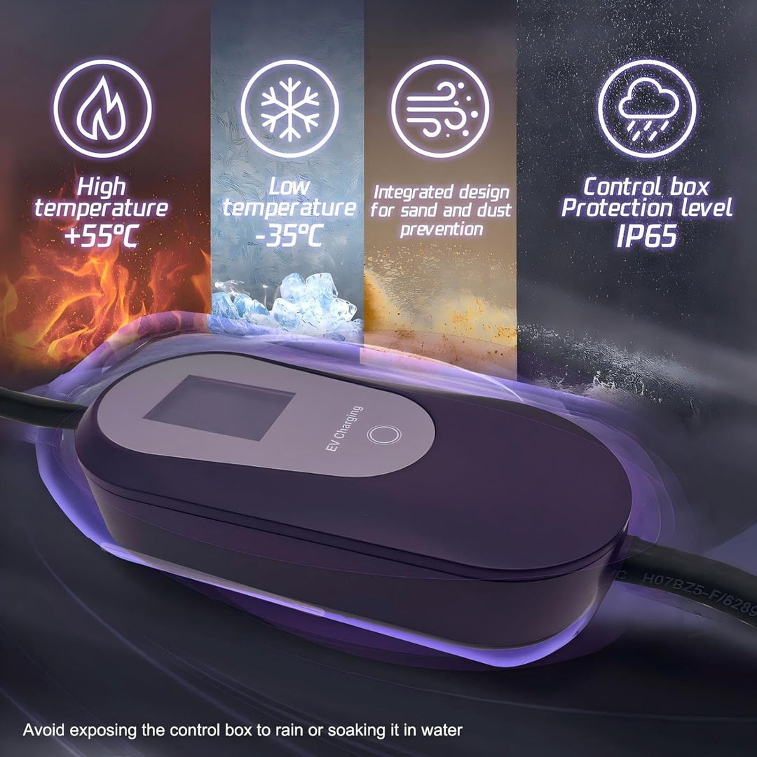 Ladekabel Elektroauto Typ 2 Schuko 10M【8-13A,1-phasig】 Tragbares EV Ladekabel Typ 2 Schuko Ladegerät
