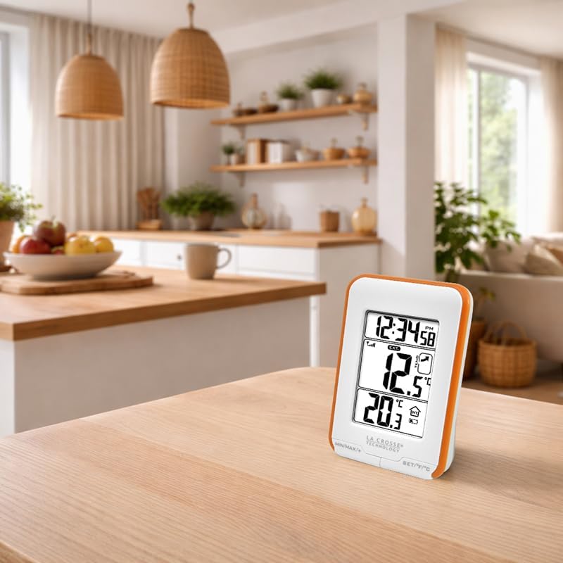 La Crosse Technology - WS6810 Temperaturstation für Innen- und Aussenbereich, Orange