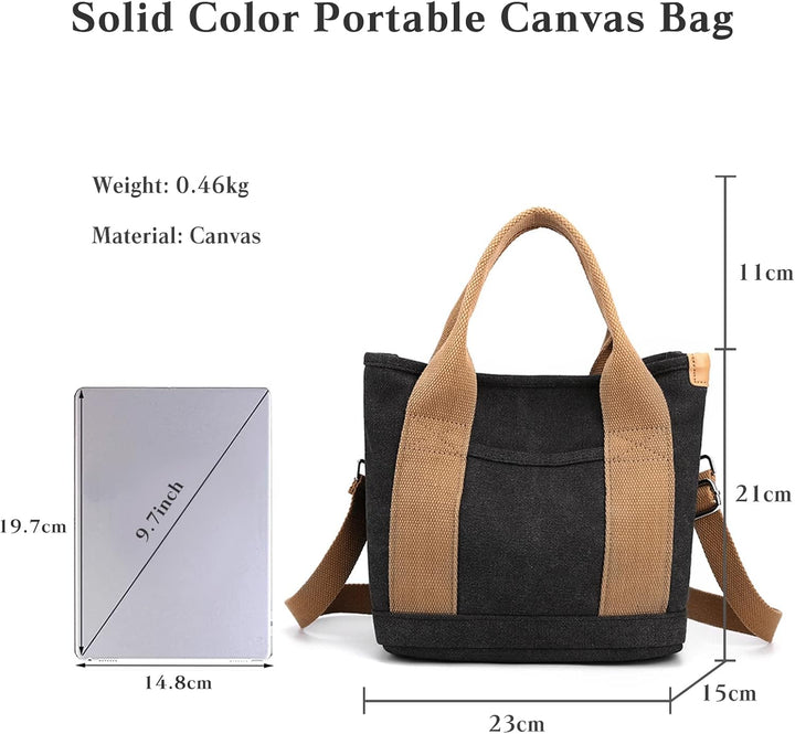 CORIOS Damen Umhängetasche Canvas Handtasche Schultertasche Kleine Kapazität Henkeltaschen Casual Tr