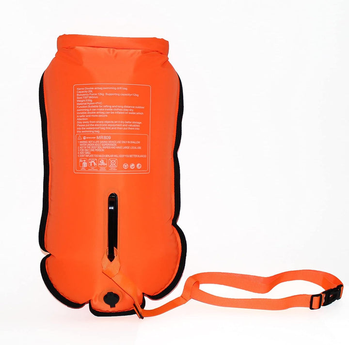 Premium Schwimmboje mit trockentasche, 20L für Triathleten, Stand up Paddling oder Wassersportler, o