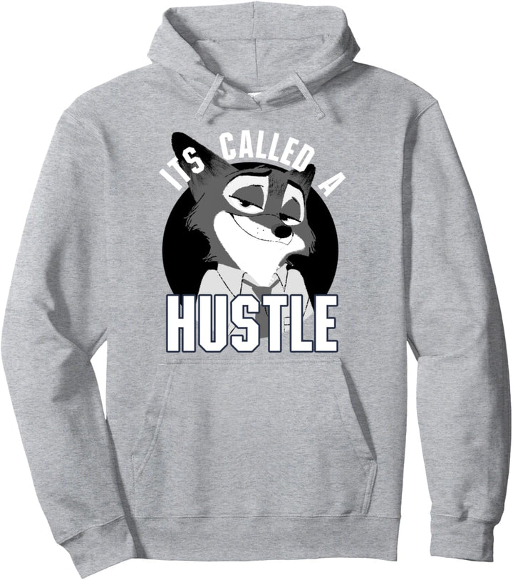 Disney Zootopia Nick It's Called A Hustle Circle Portrait Pullover Hoodie