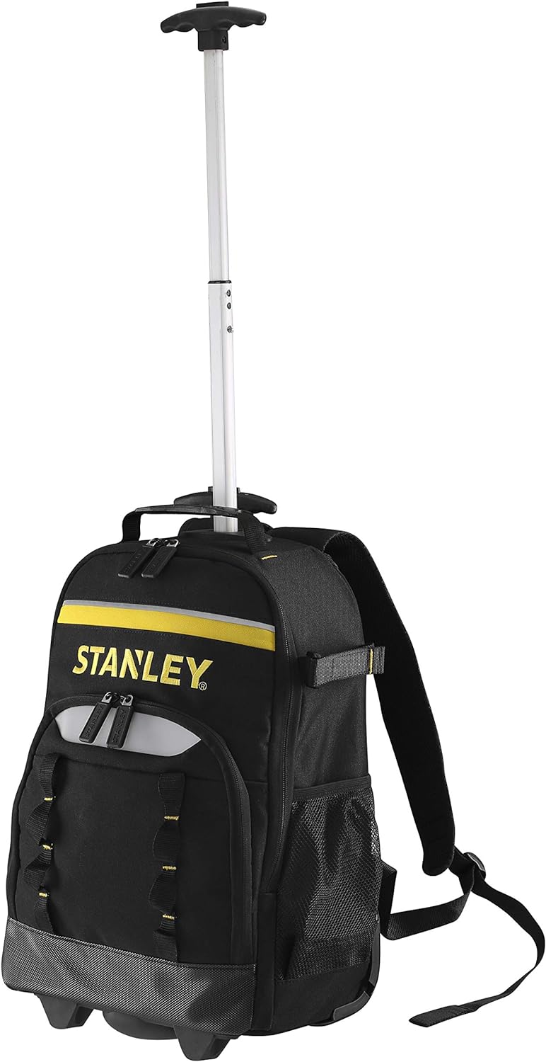 Stanley Essential Rucksack mit Teleskopgriff und Rädern STST83307-1 (15kg Ladefähigkeit, aus 600 Den