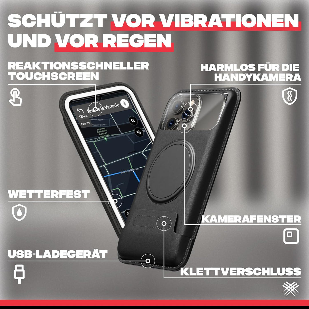 Shapeheart französische Innovation, magnetische Motorrad-Telefonhalterung Pro mit Abnehmbarer wetter