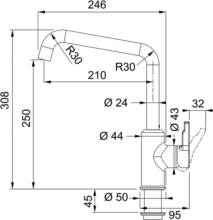 Franke 115.0595.081 Urban Onyx Spültischbatterie