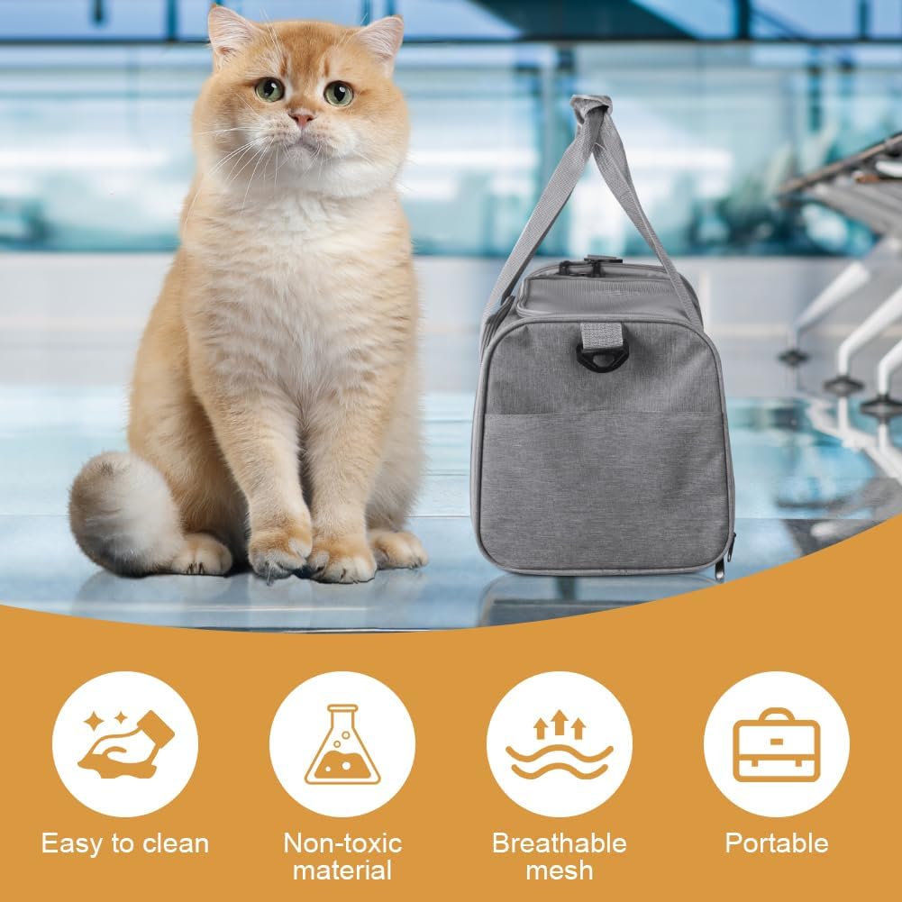 Hundebox faltbar, Hundetransportbox, Transporttasche für Katze Hund für Reise Auto Flugzeug, Leicht