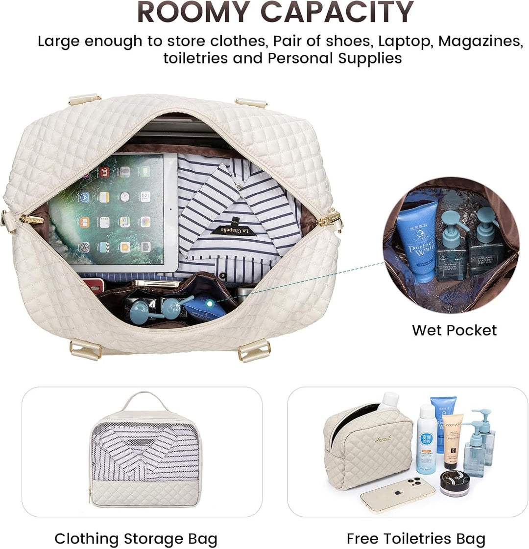 LOVEVOOK Sporttasche Damen Reisetasche Gross mit Kosmetiktasche Weekender Travel Duffle Bag mit Schu