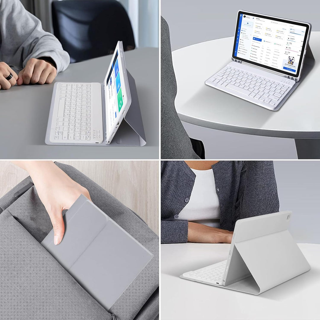 Samsung Galaxy Tab A9+ Hülle mit Tastatur - Galaxy Tab A9 Plus Hülle mit Tastatur, (Deutsches) Tasta