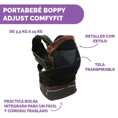 Chicco 00079951940000 Boppy Babytrage Adjust Comfit, schwarz Charcoal, Charcoal