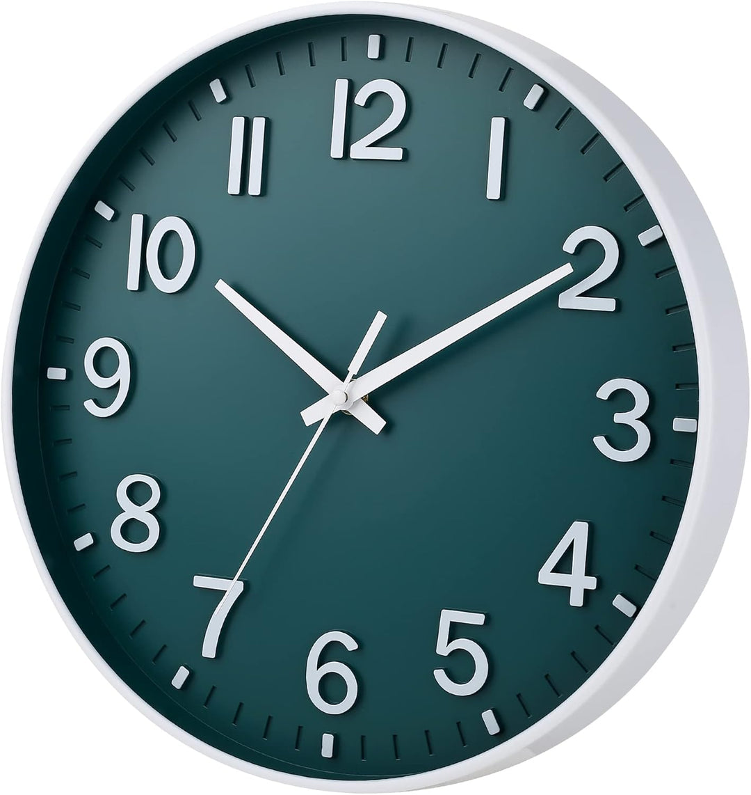 HZDHCLH 30cm Lautlos Wanduhr Schleichende Sekunde mit Arabisch Ziffer ohne Ticken für Dekoration Woh