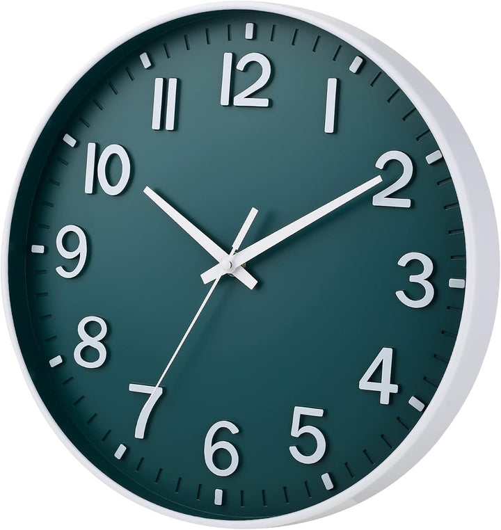 HZDHCLH 30cm Lautlos Wanduhr Schleichende Sekunde mit Arabisch Ziffer ohne Ticken für Dekoration Woh