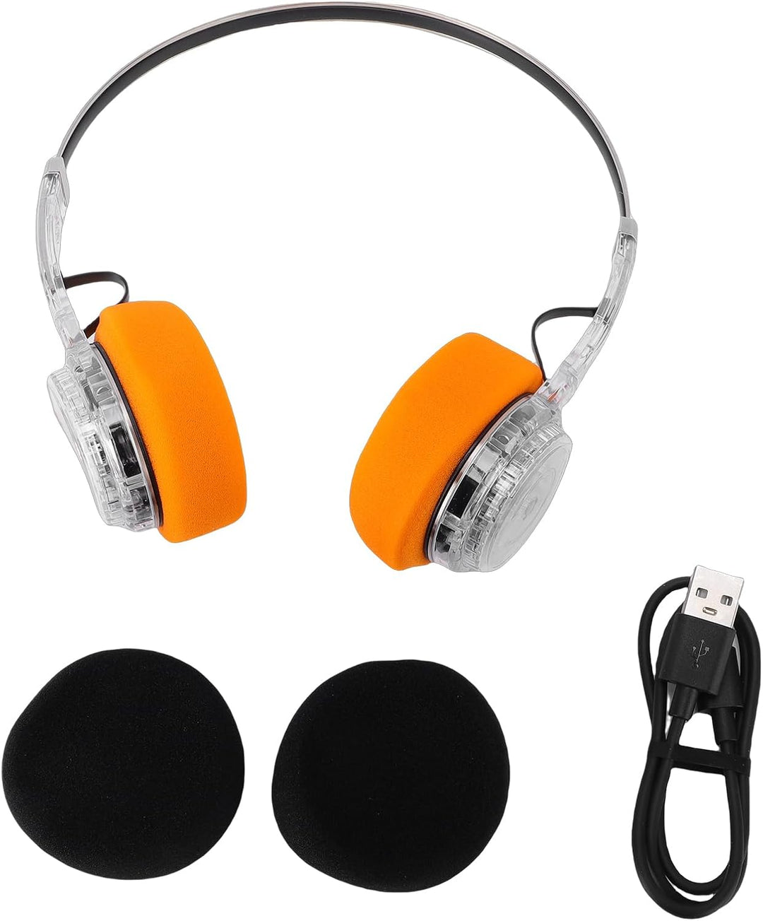 Fockety Bluetooth Kopfhörer, Retro Sport Headset, Ausziehbarer Metall Kopfbügel, Kabellose Kopfhörer