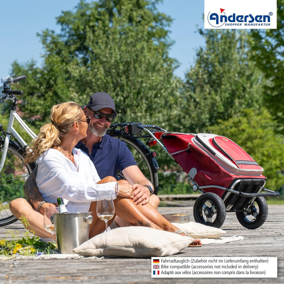 ANDERSEN Einkaufstrolley - Royal Shopper Hydro 2.1 rot 62 L Bike, Einkaufsroller, Rucksack, Thermo,