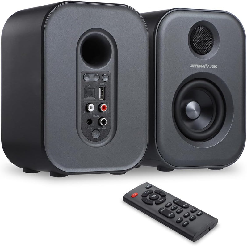 AIYIMA S400 Bücherregal-Lautsprecher hat 7,6 cm (3 Zoll) 80 W Hochleistungs-Lautsprecher, HiFi-BT-Bü