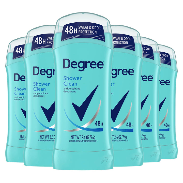 Degree Dry Protection Anti-Perspirant & Deodorant, Shower Clean 2.6 oz (Pack of 6) by Degree