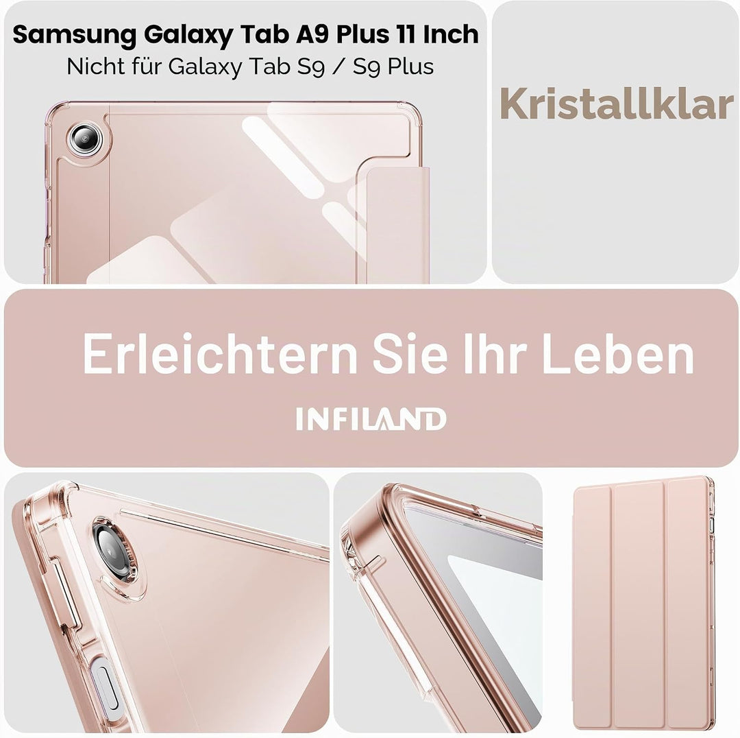 INFILAND Hülle für Samsung Galaxy Tab A9+/ A9 Plus 11 Zoll 2023 SM-X210/ X215/ X216,Schlank Leicht S