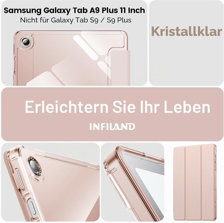 INFILAND Hülle für Samsung Galaxy Tab A9+/ A9 Plus 11 Zoll 2023 SM-X210/ X215/ X216,Schlank Leicht S