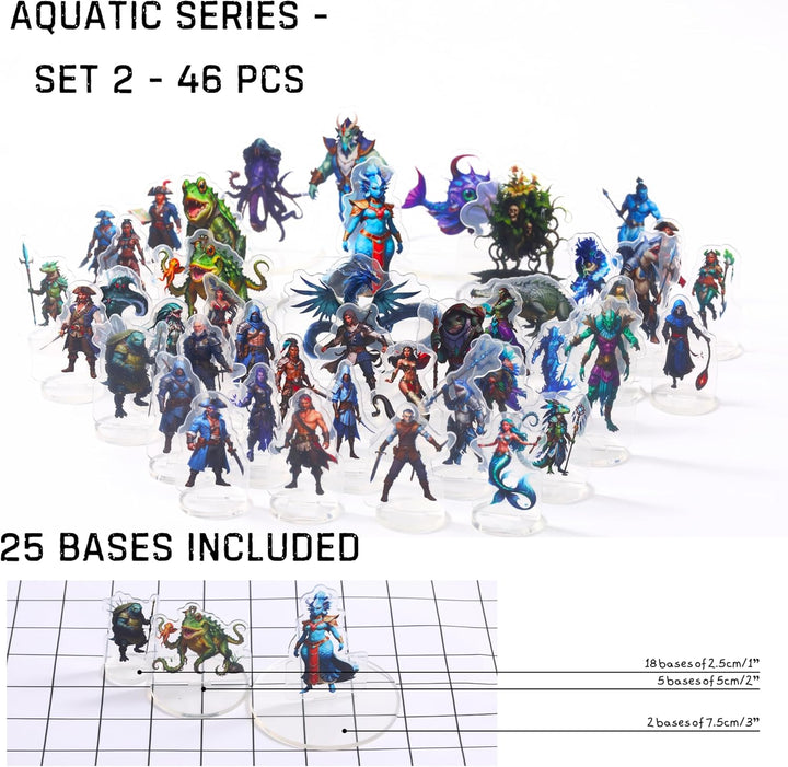 DND-Miniaturen Küstensümpfe & Unterwasser Dungeons and Dragons Starter-Set Minis für D&D 5E Pathfind