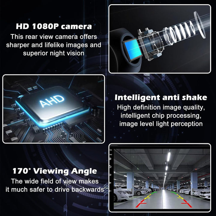 AHD 1080P Rückfahrkamera, 180° Super Weitwinkel, IP68 Wasserdicht, Universal Für Auto, SUV, Wohnmobi