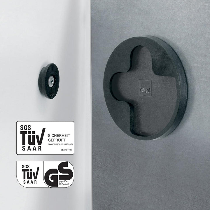 SIGEL GL275 Spiegel 48 x 48 cm magnetisch und beschriftbar, TÜV geprüft, einfache Montage, Artverum
