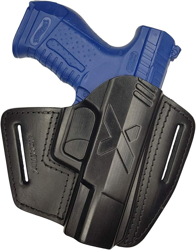 VlaMiTex U5 Leder Schnellziehholster Holster für Walther P99 PPQ M2 PDP Lauf 4 Zoll und Smith and We