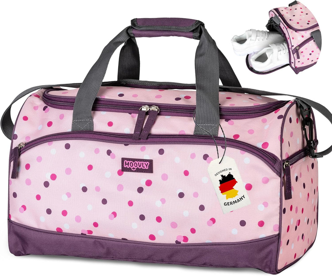 moovly® Kinder Sporttasche 25 l für Mädchen - Gym Bag - für Sport, Schwimmen - Kindersporttasche - R