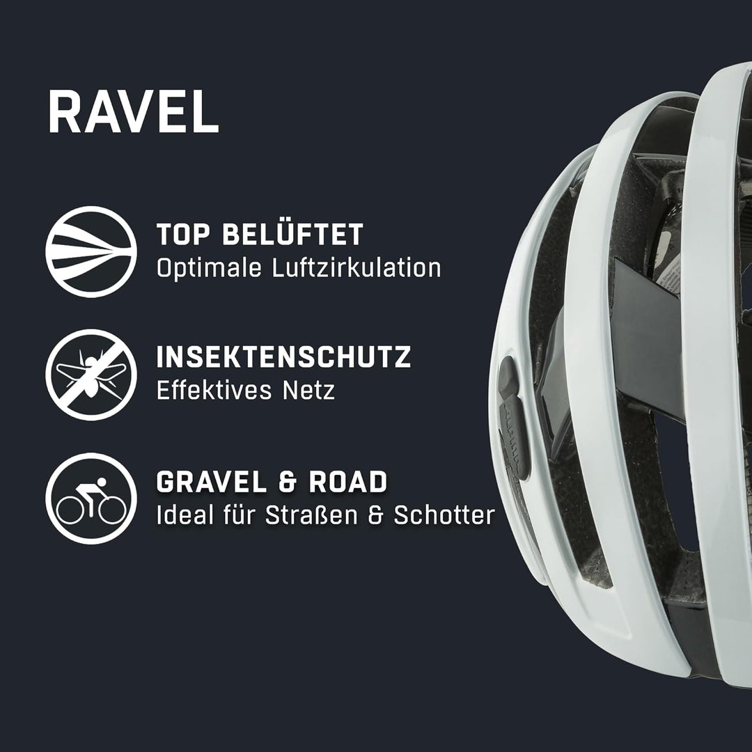 Alpina Ravel Helm weiss white gloss 51-56 cm, white gloss 51-56 cm