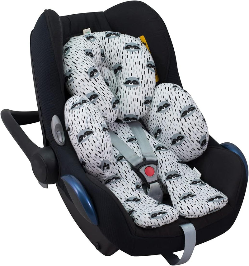 JYOKO Kids Sitzverkleinerer Antiallergikum Universal Baby 100% Baumwolle (Raccoon, Enthält eine Kopf