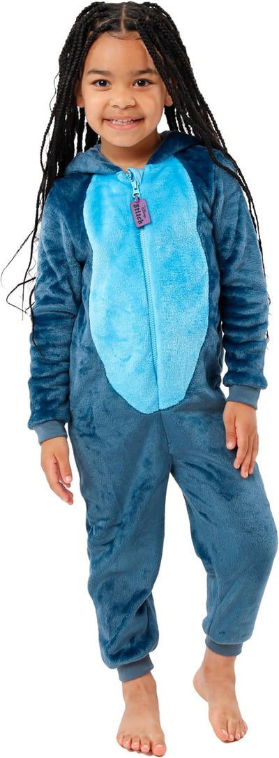 Disney Stitch Onesie | Lilo and Stitch Onesie Mädchen | Stitch Schlafanzüge Für Mädchen 122 Blau, 12