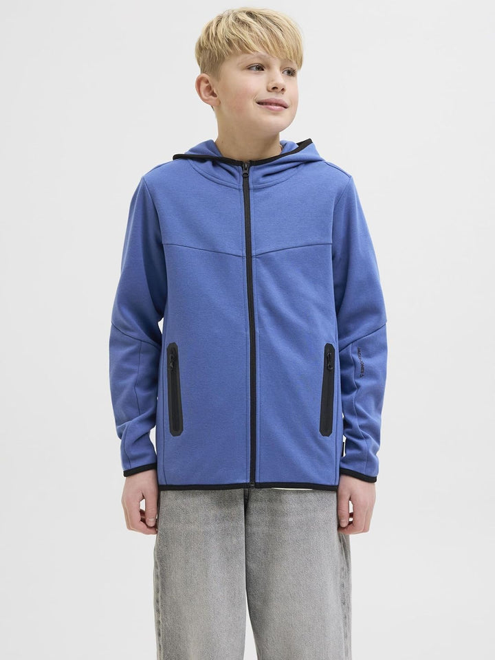JACK & JONES Boy Kapuzenjacke Einfarbig Kapuzenjacke Junior 152 Beaucoup Blue, 152 Beaucoup Blue