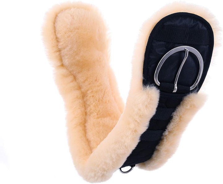 Merauno® Lammwolle Western Konturgurt Sattelgurt, aus Qualitäts Merino Lammwolle, spezielle anatomis