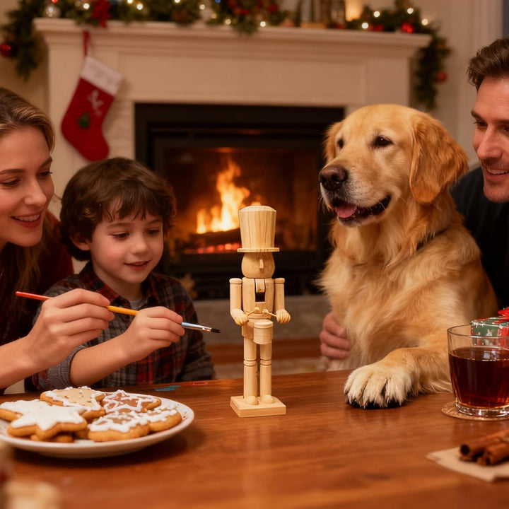 Nussknacker Figuren,Klassische Festliche Figur 38cm,Weihnachts Nussknacker Aus Holz Für Den Tisch |