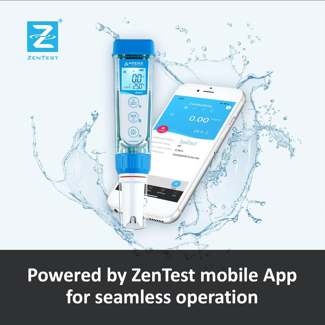 Apera Instruments EC60-Z Smart-Leitfähigkeitsmessgerät (unterstützt durch die ZenTest Mobile App) -