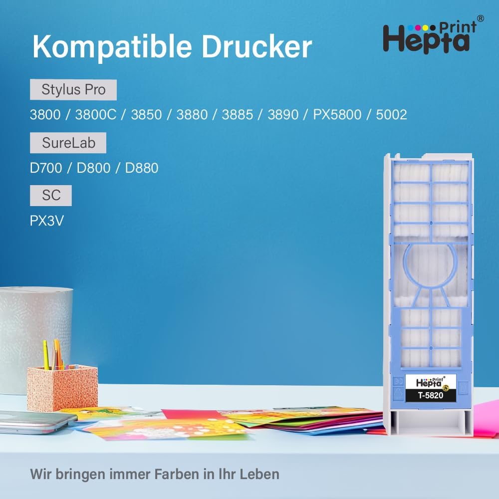 T5820 Resttintentank Ersatz für C13T582000 Wartungskartusche, funktioniert mit EPN SureLab D700 D800