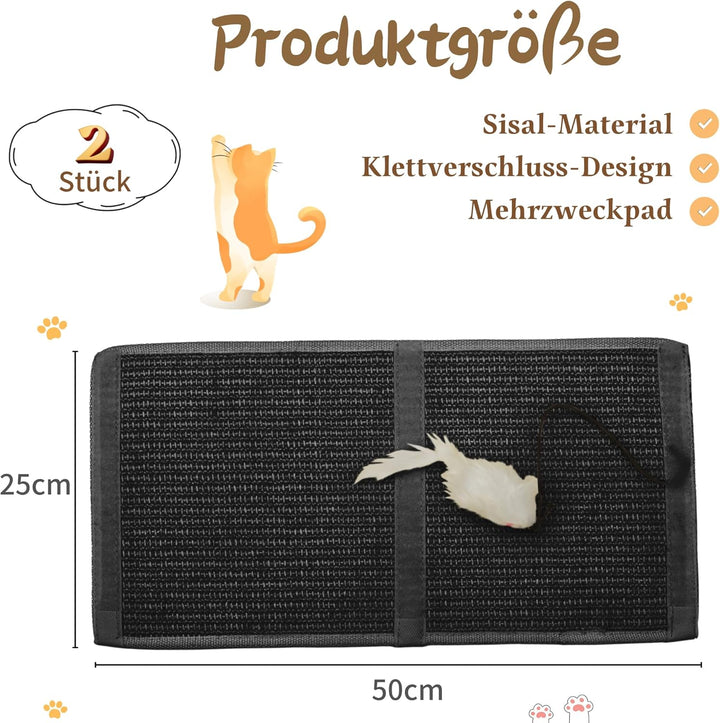 JanYoo 2 Stück Katze Kratzschutz Katzenkratzmatte Möbelschutz Pet Tischbein Katzenkratzer Kratzmatte