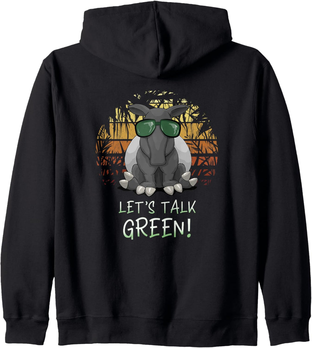 Retro Dschungel Tapir Grüner Klimaschutz Aktivismus Kapuzenjacke