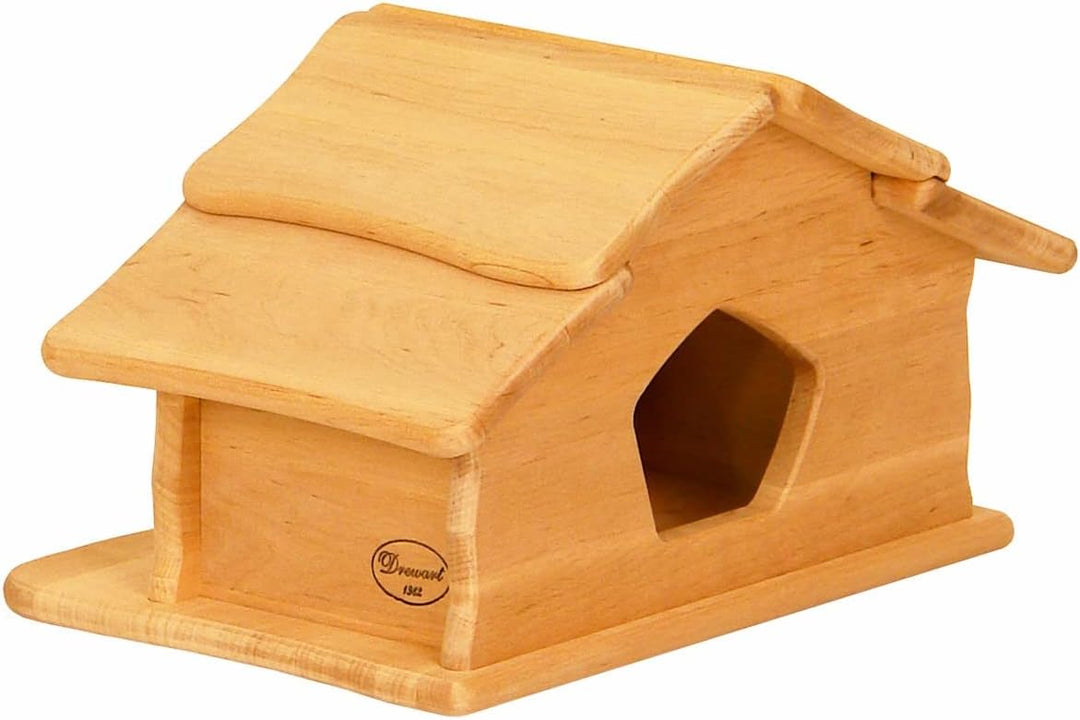 Erst-Holz Krippe Holzstall Holzhaus Bauernhof Stall von Drewart Spielhaus 935-4046