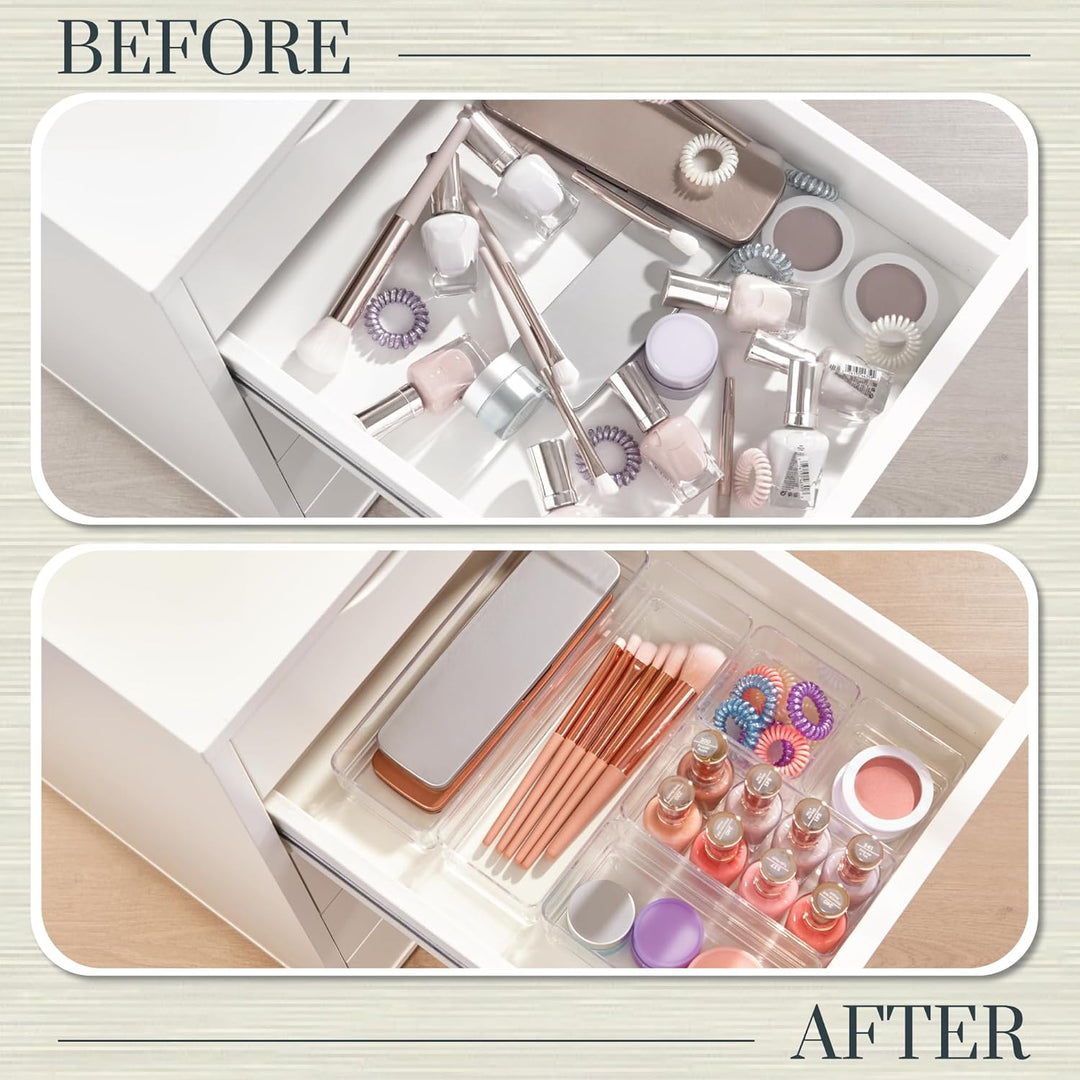 STORi Kosmetik- und Schreibtisch-Schubladen-Organizer, Kunststoff, transparent, 6 Stück 6 Piece, 6 P