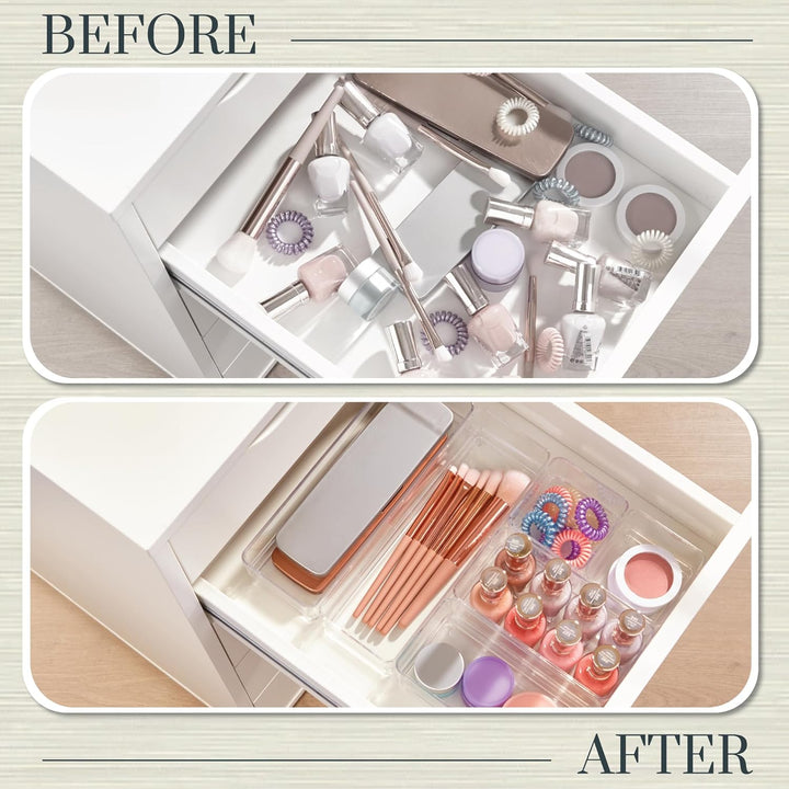 STORi Kosmetik- und Schreibtisch-Schubladen-Organizer, Kunststoff, transparent, 6 Stück 6 Piece, 6 P