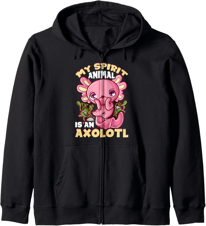 Cute & Funny My Spirit Animal Is An Axolotl Animal Kapuzenjacke