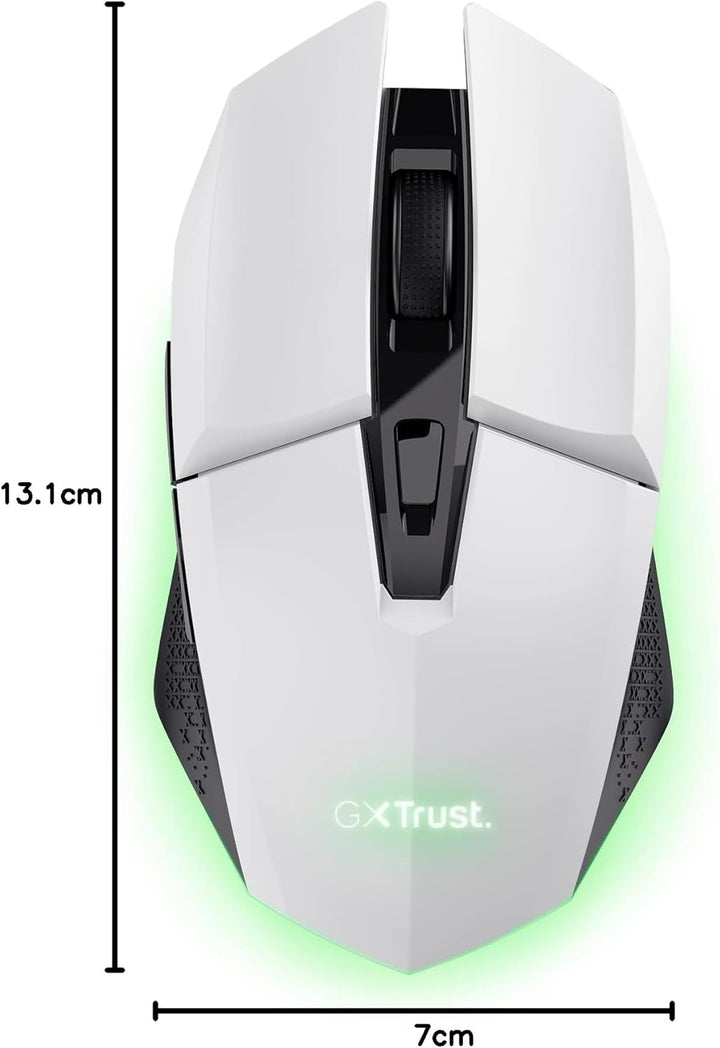 Trust Gaming GXT 110W Felox Wiederaufladbare Kabellose Gaming-Maus, 80 Stunden Akkulaufzeit, 800-480