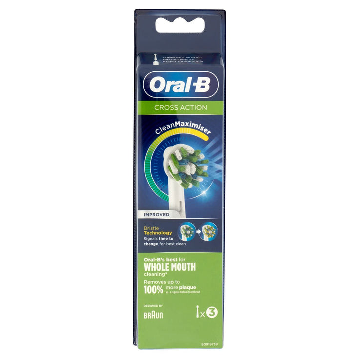 Oral B Recambio Cross Action Eb50-3 3U Weiss 3 stück (1er Pack), Weiss 3 stück (1er Pack)