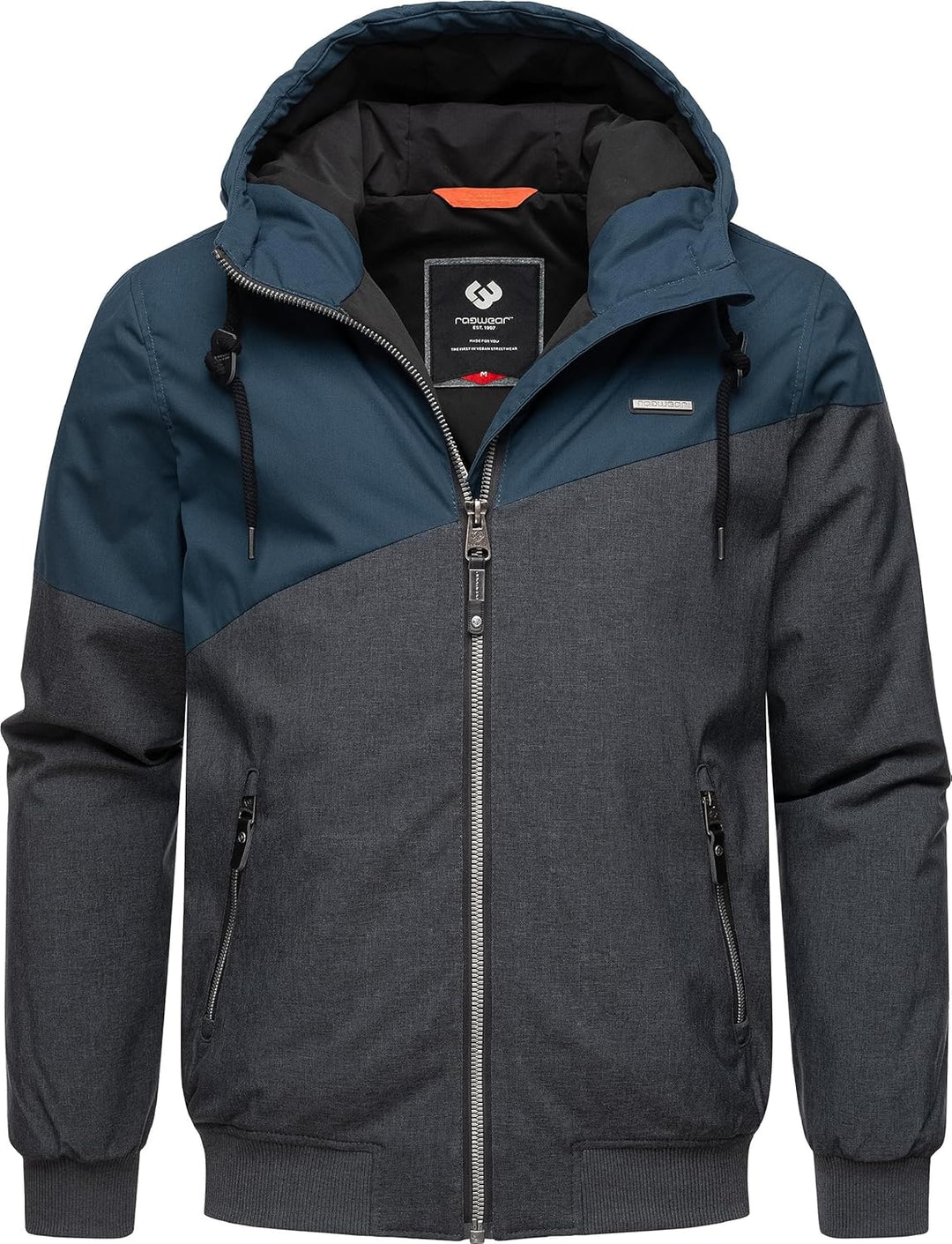 Ragwear Herren warme Winterjacke kurz mit Verstellbarer Kapuze Wings S-3XL XL Dark Grey23, XL Dark G