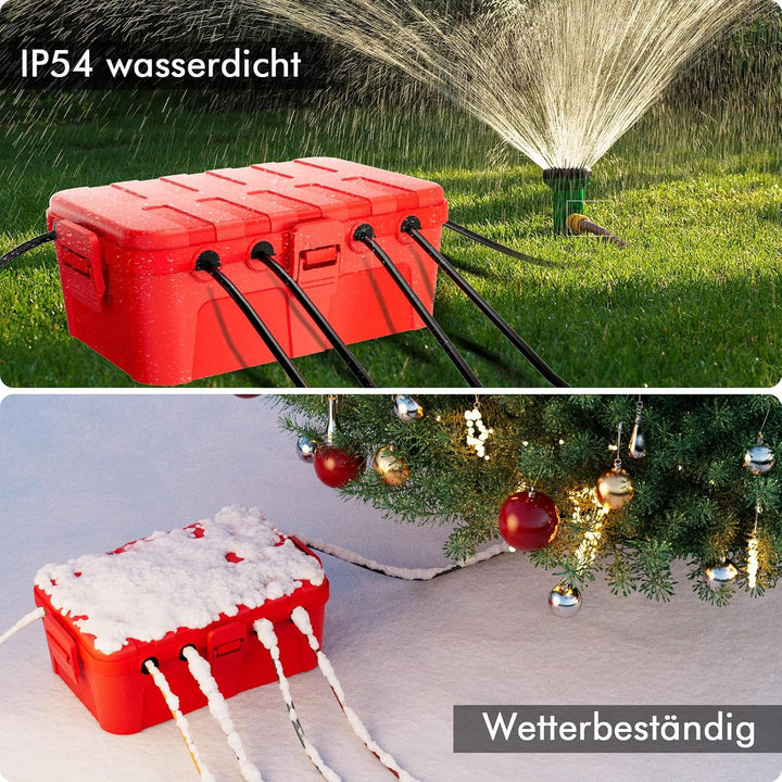 RESTMO extra grosse kabelbox wasserdicht, IP54 Outdoor kabel safe box (32 x 22 x 13 cm), Wetterfeste